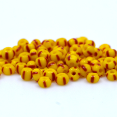 Micanga Jablonex Amarelo 4 Tiras Vermelho Rajada 83970 90 2,6mm