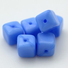 Contas de Murano Cubo Fosco Azul 34000 5x7mm