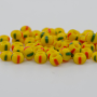 Micanga Jablonex Amarelo 2 Tiras Vermelho e 2 Tiras Verde Rajada 83590 90 2,6mm