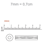 Canutilhos Jablonex Peridot Transparente 57220 3 polegadas7mm