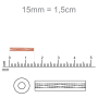 Canutilhos Jablonex Marrom Transparente T 10140 6,7 Polegadas  15mm