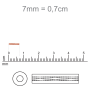 Canutilhos Jablonex Topaz Transparente T Matte 10090 3 polegadas 7mm