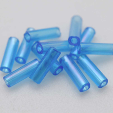Canutilhos Jablonex Azul Turquesa Transparente T Aurora Boreal 61150 3 polegadas 7mm