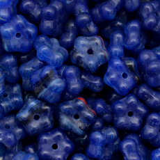 Contas de Murano Flor Preto Azul 2637 6mm