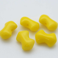 Contas de Murano Gravata Borboleta Amarelo Matte 83110 5x10mm