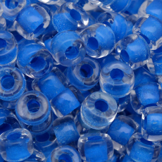 Conta Miçangão de Murano Forte Beads Lined Cristal Azul 44836 6mm