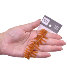 Contas de Murano Folha Dentinho Matte Topaz 10090 18mm