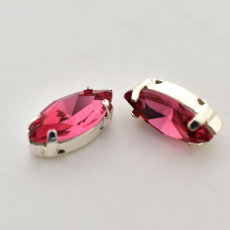Engrampado Supreme Prateado Navete Rose 15x7mm