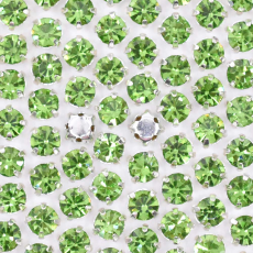 Engrampado Supreme Prateado Strass Peridot SS20 = 4,6mm