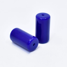 Conta de Vidro Firma Cilindrica Supreme Azul Fosco 33070 20x10mm