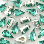 Engrampado Niquel Gota Supreme Emerald 10x6mm