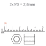 Vidrilho Jablonex Vermelho Transparente T Aurora Boreal 91090 2x902,6mm