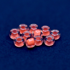Micanga Redonda Miyuki Seed Bead Neon Lined Laranja Flamingo 110  2,0mm 11-91122
