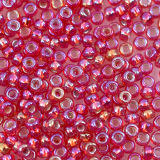 Miçanga Miyuki Seed Bead Flame Red Transparente AB 11/0 = 2mm