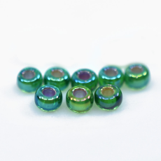 Micanga Redonda Miyuki Seed Bead Transparente Green AB 110  2,0mm 11- 91016