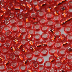 Miçanga Miyuki Seed Bead Flame Red Transparente 11/0 = 2mm