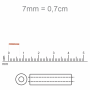 Canutilhos Jablonex Transparente T Lustroso Cinza 46010 3 polegadas7mm