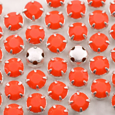 Engrampado Prateado Strass Preciosa Coral SS20 = 4,60mm