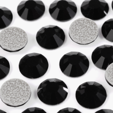 Strass Chaton Base Reta (Com Cola) Preciosa Jet SS12 = 3mm