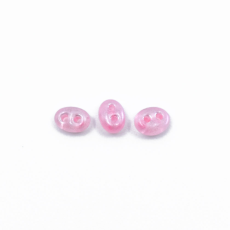 Miçanga Twin/ Super Duo Jablonex Rosa Transparente T Seda 08198 2,5x5mm