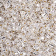 Vidrilho Jablonex Quadrado Prata Transparente 78102 2,6x2,6mm