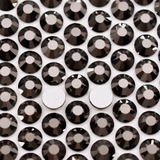 Strass Chaton Base Reta (Sem Cola) Preciosa Jet Silver Flare SS20 = 4,6mm