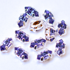 Engrampado Prateado Navete Preciosa Tanzanite 6x3mm