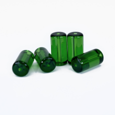 Conta de Vidro Firma Cilindrica Supreme Verde Transparente  50120 20x10mm