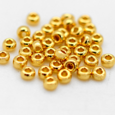 Miçanga Jablonex Dourado ( Ouro 24K) Metálico 68304 9/0 = 2,6mm