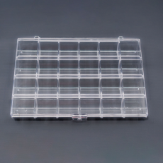 Caixa Organizadora Transparente com 24 Divisorias 18x13x2,5 cm