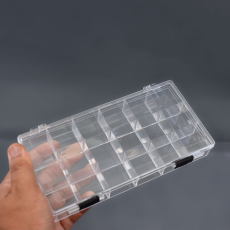 Caixa Organizadora Transparente com 18 Divisorias 20,5x11,7x3,0 cm