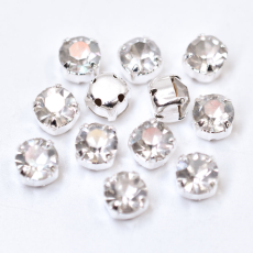 Engrampado Prateado Strass LDI Cristal Argent Flare SS30 = 6,40mm