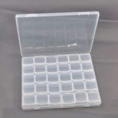 Caixa Organizadora Transparente com 30 Divisorias Individuais 21x17,5x2,5 cm