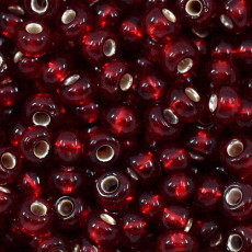 Miçanga Jablonex VermelhoTransparente 97120 5/0 = 4,6mm