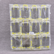 Kit c/12 Mini Malinha Transparente e Amarelo 90X51X38mm