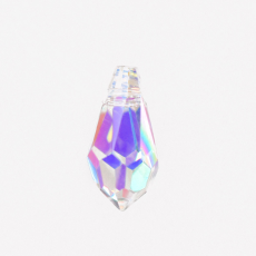 Pingente Drops Lapidado Cristal Aurora Boreal 11x5,5mm