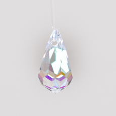 Pingente Drops Lapidado Cristal Aurora Boreal 16x9mm