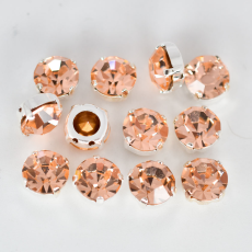 Engrampado Prateado Strass para costura Preciosa Light Peach Niquel SS39 = 8,20mm