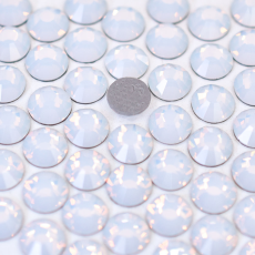 Strass Chaton Base Reta (Com Cola) Preciosa White Opal SS30 = 6,4mm