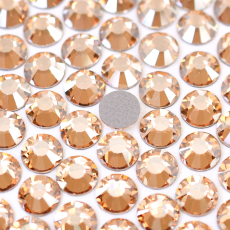 Strass Chaton Base Reta (Com Cola) Preciosa Cristal Golden Honey SS30 = 6,4mm