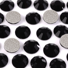 Strass Chaton Base Reta (Com Cola) Preciosa Jet SS30 = 6,4mm