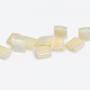 Micanga Japonesa Miyuki Tila Beads 2 Furos Perolado Ivory Pearl Ceylon AB 5x5x1,9mm TL486