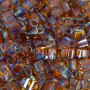 Micanga Japonesa Miyuki Half Tila Beads 2 FurosTransparente T Picasso D Amber 5x2,3x1,9mm TLH4502