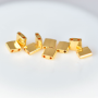 Micanga Japonesa Miyuki Tila Beads 2 Furos Metalica 24k Gold Plated 5x5x1,9mm TL191