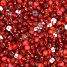 Miçanga Jablonex Mix Tons Vermelho 5/0 = 4,6mm