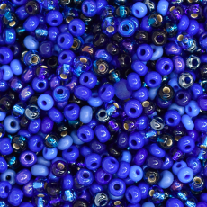 Miçanga Jablonex Mix Tons Azul 6/0 = 4,1mm