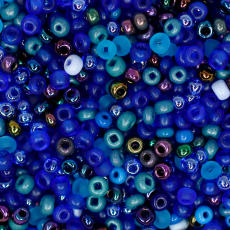 Miçanga Jablonex Mix Tons Azul Furtacor 7/0 = 3,5mm