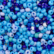 Miçanga Jablonex Mix Tons Azul Safira Marinho 2/0 = 4,1mm