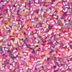 Vidrilho Supreme AAA Mix Tons Lilas Rosa e Amarelo 2x11/0=1,8mm