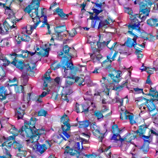 Vidrilho Supreme AAA Mix  Tons Rosa Azul 2x11/0= 1,8mm